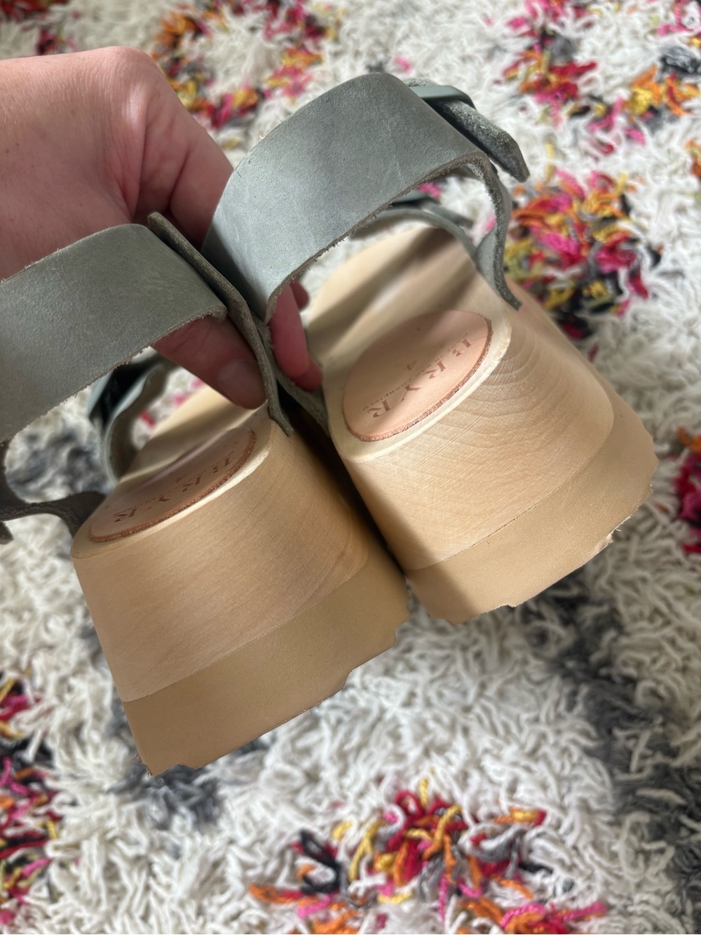 Bryr GiGi Platform Clog Sandals in Sage - Picture 6 of 8